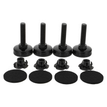 4 Pcs Adjustable Furniture Leveler Outdoor Levelers Leg Black