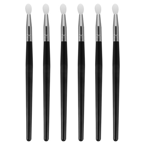 6Pcs Black Silicone Makeup Set Eye Shadow Lip Mask Brushes Reusable