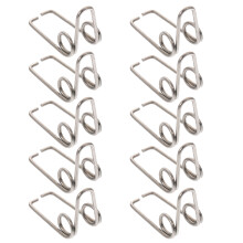 10Pcs Silver Iron Trumpet Drain Clique Springs Durable Replacement Set