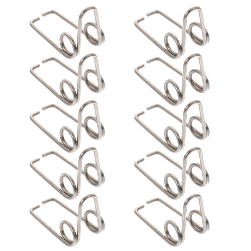 10Pcs Silver Iron Trumpet Drain Clique Springs Durable Replacement Set