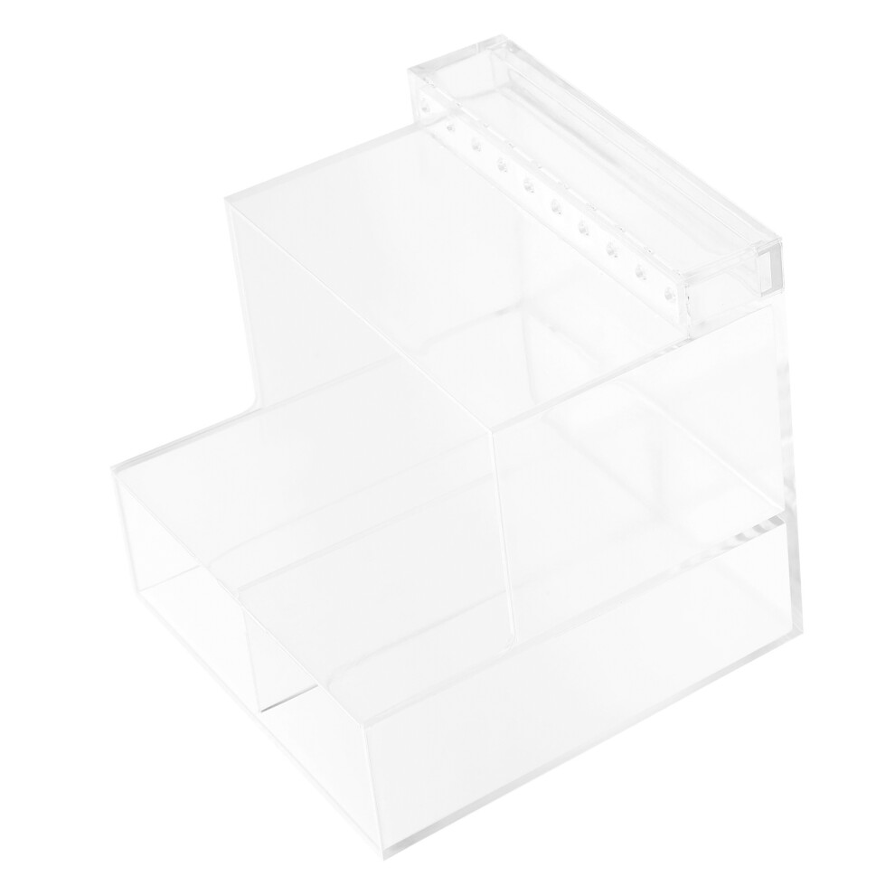 Supvox 1Pc 13-Hole Nail Drill Bits Holder Organizer Box - Clear, 10.3Cm H