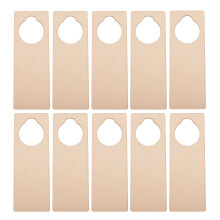 10Pcs Khaki DIY Wood Door Sign Durable Hanging Plaque for Decoration