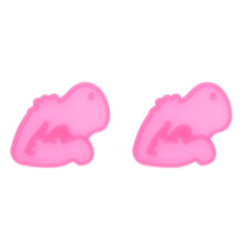 2Pcs Pink Silicone Pendant Mold for DIY Keychain Jewelry Crafts