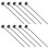 Sew On Snaps Black Plastic 10pcs Simple Design 3.5x0.4x0.4in 1