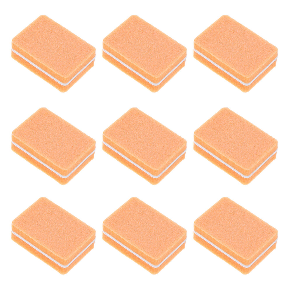 Supvox 50Pcs Mini Orange Nail Buffer Blocks Eva Nail File Sponge For Manicure