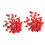 2Pz Clips Cristallo Rosso Per Scarpe Matrimonio 1