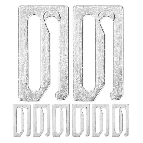 8Pz Ganci Silver in Ferro Per Mantelle Uso Casa E Salone
