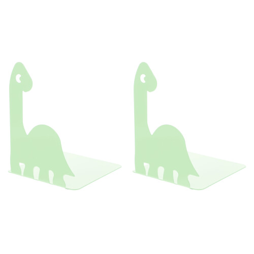 1Paio Fermalibri Verde Metallo Dinosauro Libreria