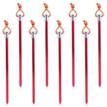 Raindrops  8 Pcs Adjustable Portable Tent Pegs Easy To Operate Nail