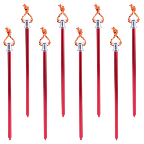 Raindrops  8 Pcs Adjustable Portable Tent Pegs Easy To Operate Nail