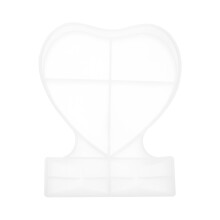 1Pc DIY Silicone Photo Frame Mold White Love Shape Epoxy Casting