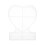 1Pc DIY Silicone Photo Frame Mold White Love Shape Epoxy Casting 1