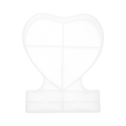 1Pc DIY Silicone Photo Frame Mold White Love Shape Epoxy Casting
