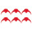 Melon Pliers Scissors Red 6pcs 3.5x2.4x0.4in 1