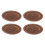 4Pcs Brown Cotton Woven Placemats Heat Resistant Tableware Mats 1