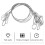 5Pcs Stainless Steel Safety Cable for Stage Light Durable Silver Rope 4