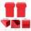 2Pcs Red Silicone Ladder Non-Slip Caps Durable Ladder Protector Covers 6
