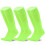 3 Pair Long Compressions Sock Suitable-fluorescent green aldult 7
