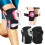 Elastic Knee Guard With Ergonomic Design-black rose red 3