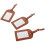 3Pcs PU Luggage Tags with Adjustable Strap for Travel 1