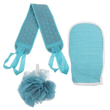 1Set Sky-Blue Bath Towel Back Rub Towel Sponge Cloth for Home Shower