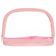 Pink Clear PVC Makeup Bag Waterproof Travel Toiletry Pouch