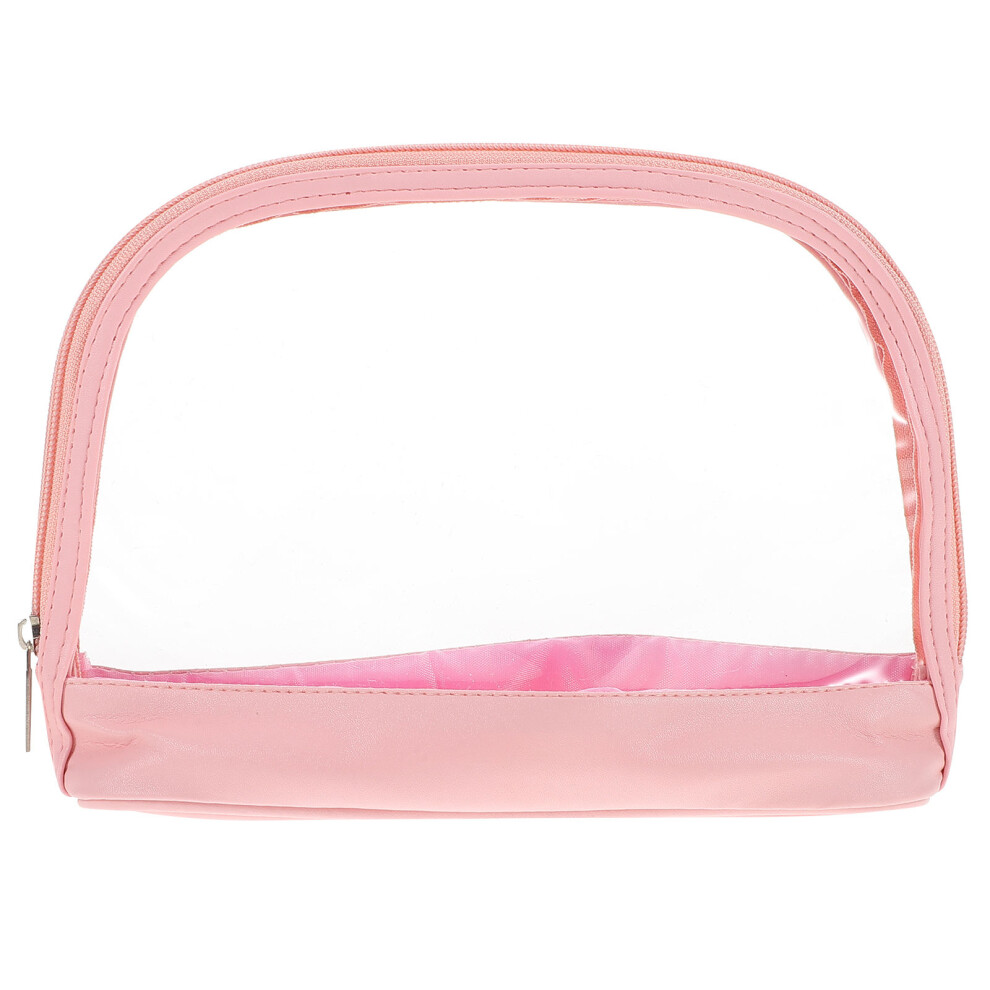 Happyyami Pink Clear Pvc Makeup Bag Waterproof Travel Toiletry Pouch