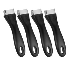 4Pz Manici Removibili Per Padelle in Acciaio Nero Uso