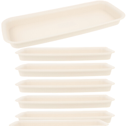 6Pz Sottovasi Beige in Materiale PP, Pratici E Riutilizzabili Casa