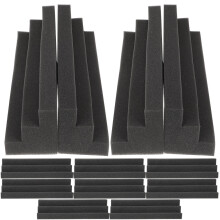 12Pz Fonoassorbenti in Spugna Nera Angolari Per Home Theater