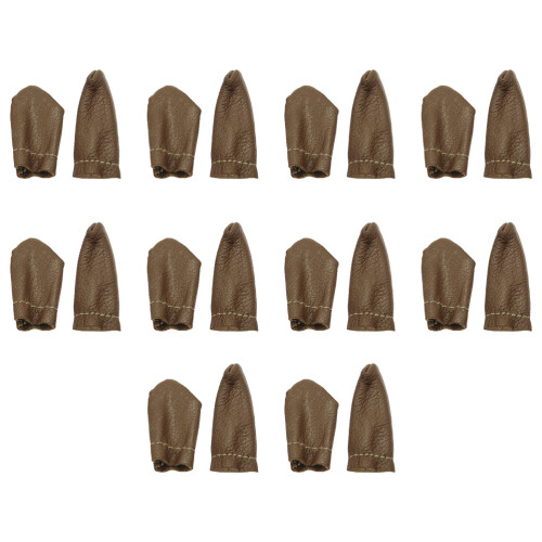 10Paia Dita in Pelle Resistente Per Lavori Marrone