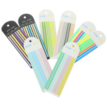 8Sets Pet Kleverige Boektabs Assorti Kleur Met Transparante Markering