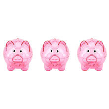 3X Cute Contenitore di Regalo Dei Bambini di Caso Della Cassa di Moneta Dei Soldi Della Scatola di Moneta del Porcellino Salvadanaio di Plastica