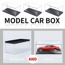 Transparente Acryl-Hartschalenvitrine im Maßstab 1:64 für Automodelle und Sammlerfiguren