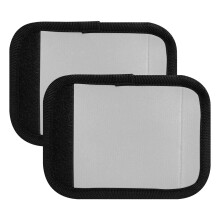 Light Grey Luggage Handle Wrap with ID Card, Comfortable Grip Protector for Suitcase, 2 Pack