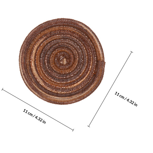 4Pcs Brown Cotton Woven Placemats Heat Resistant Tableware Mats 1