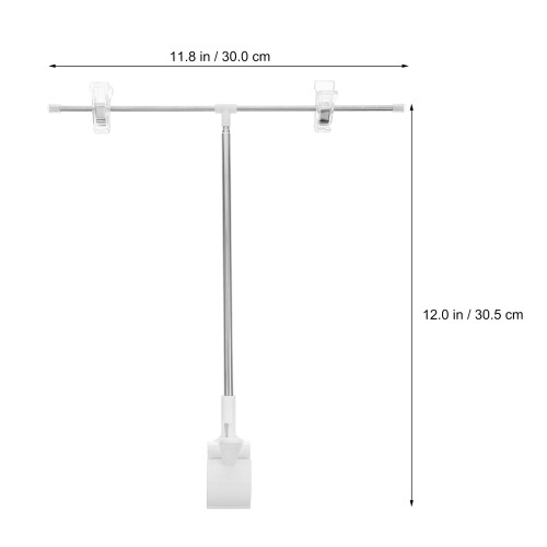 Porta Poster T-Shaped Stand Alluminio Regolabile Argento 1