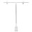 Porta Poster T-Shaped Stand Alluminio Regolabile Argento 6
