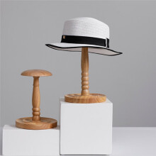 Wooden Hat Stand, Dome-Shaped Cap Display, Rustic Hat Storage for Showcase, Store, Retail Vendors