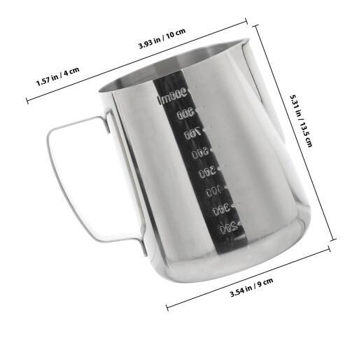 1Set Bicchiere in Acciaio Con Cucchiaio Per Latte E Caffè Argento 1