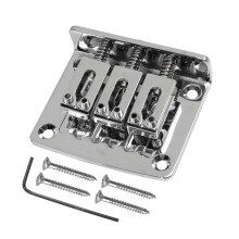 Adjustable 3 String Electric Guitar Bridge Tailpiece with Durable Metal Construction and Stable Tone Transfer