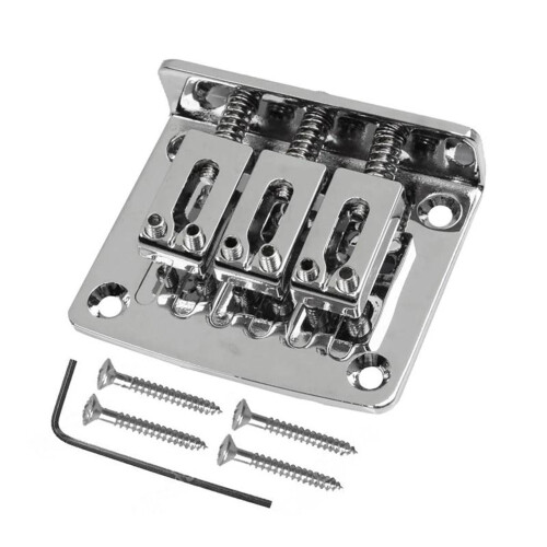 Adjustable 3 String Electric Guitar Bridge Tailpiece with Durable Metal Construction and Stable Tone Transfer