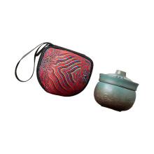 Keramische theepot en theekop Backpackuitrusting voor-Groente
