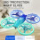 Mini Drone for Beginners with 360 Propeller Protection, LED Lights, OneClick Takeoff Remote Control Quadcopter 2