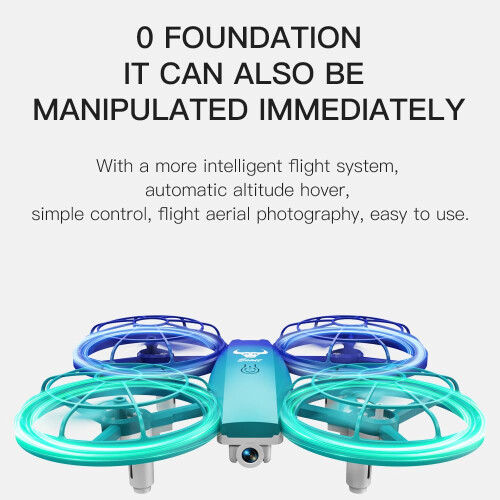 Mini Drone for Beginners with 360 Propeller Protection, LED Lights, OneClick Takeoff Remote Control Quadcopter 2