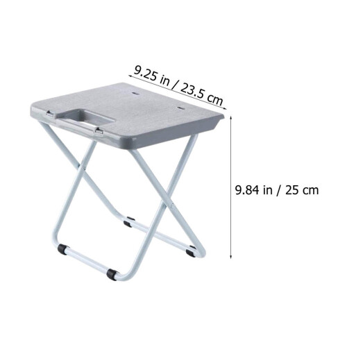 Lightweight Grey Foldable Outdoor Stool Durable Pp+iron Chair 1