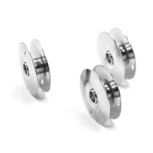 3Pcs Silver Iron Bobbin for Sewing Machine Reusable Metal Spools
