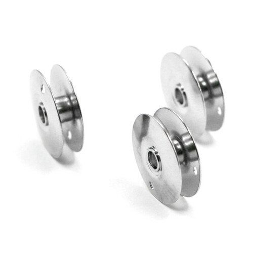 3Pcs Silver Iron Bobbin for Sewing Machine Reusable Metal Spools
