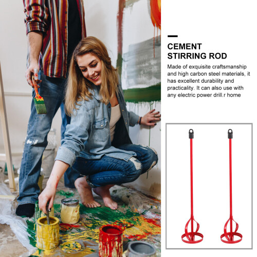 2Pcs Professional Red Paint Mixer Rod Layer Durable Stirring Tool 2