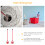 2Pcs Professional Red Paint Mixer Rod Layer Durable Stirring Tool 4